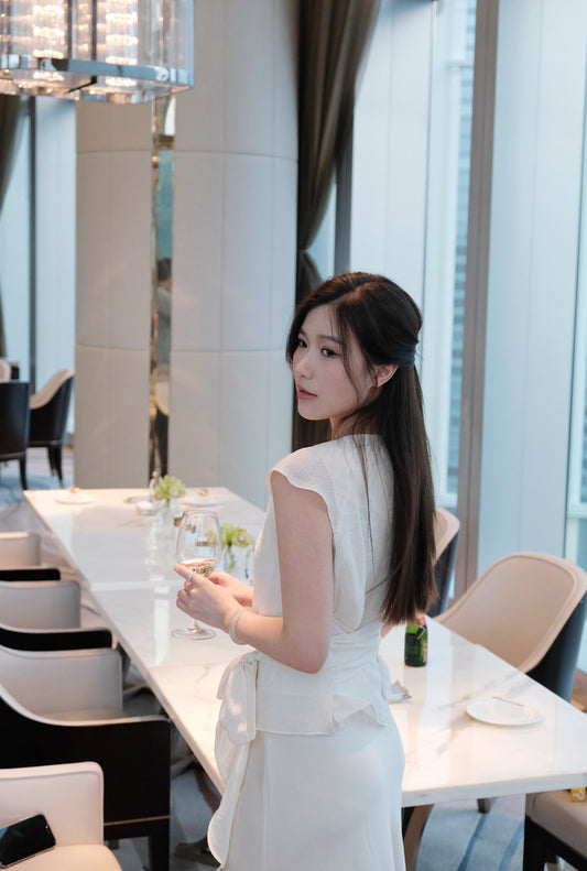 溫柔風雪紡綁帶Blouse